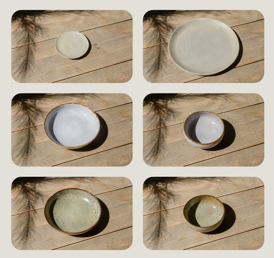 Set mosselservies ocean ceramics. Servies gemaakt van mosselschelpen
